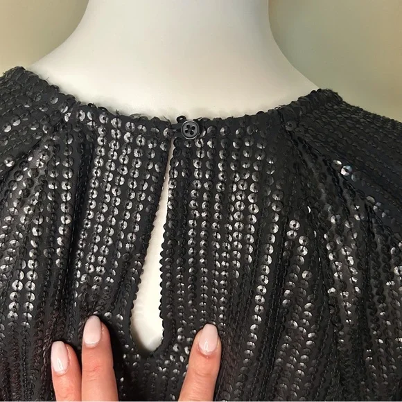 Something Navy Sequin Black Mini Dress - Picture 10 of 16